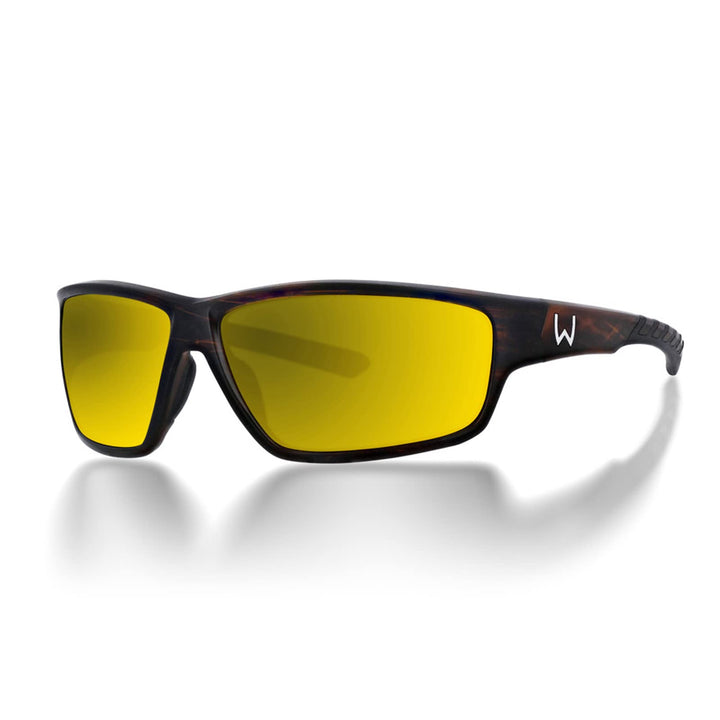 Westin W6 Sport 20 Matte Brown Stripe Brown Yellow Green - Polbrille, Polarisationsbrille, Brille