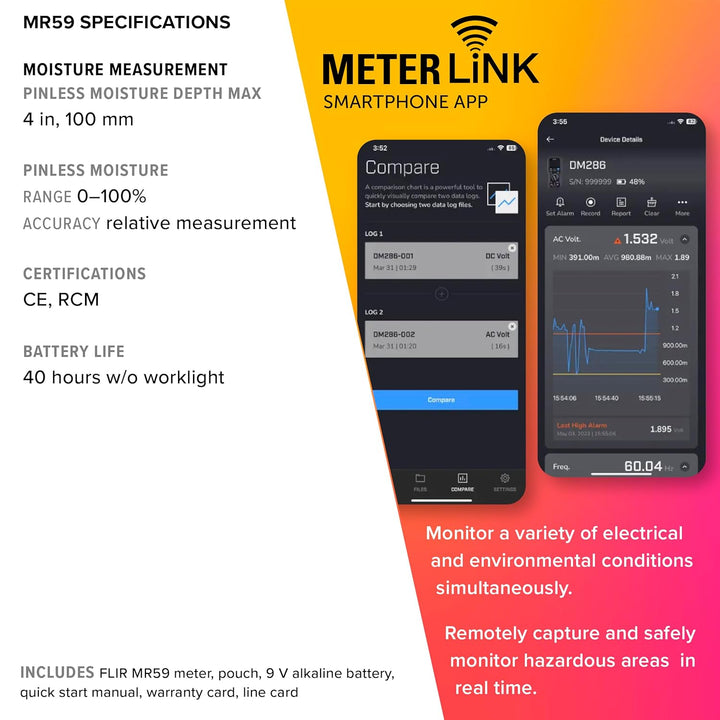 FLIR MR59 Ball Probe Moisture Meter with Bluetooth, MR59