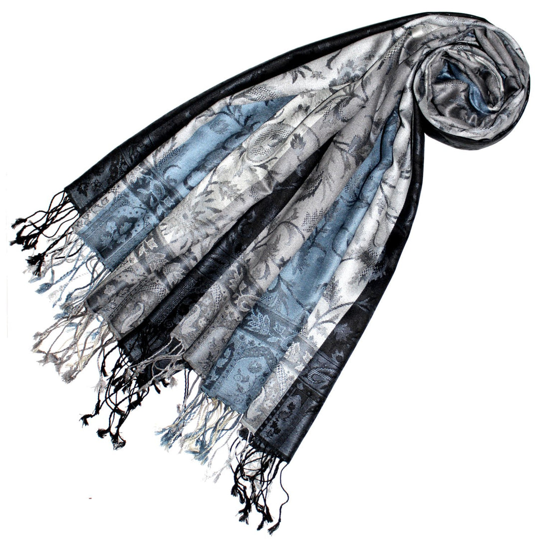 Lorenzo Cana Pashmina Schal Schaltuch jacquard gewebt 100% Seide Paisley Muster Seidenschal Seidentu
