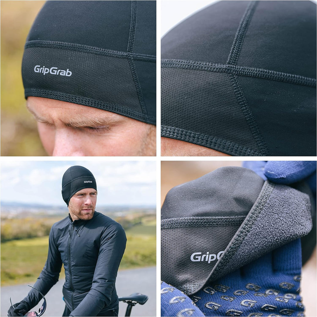 GripGrab Dünne Winter Fahrrad Unterhelm Mütze mit Winddichter Stirn Leichte Thermo Radsport Skull Ca