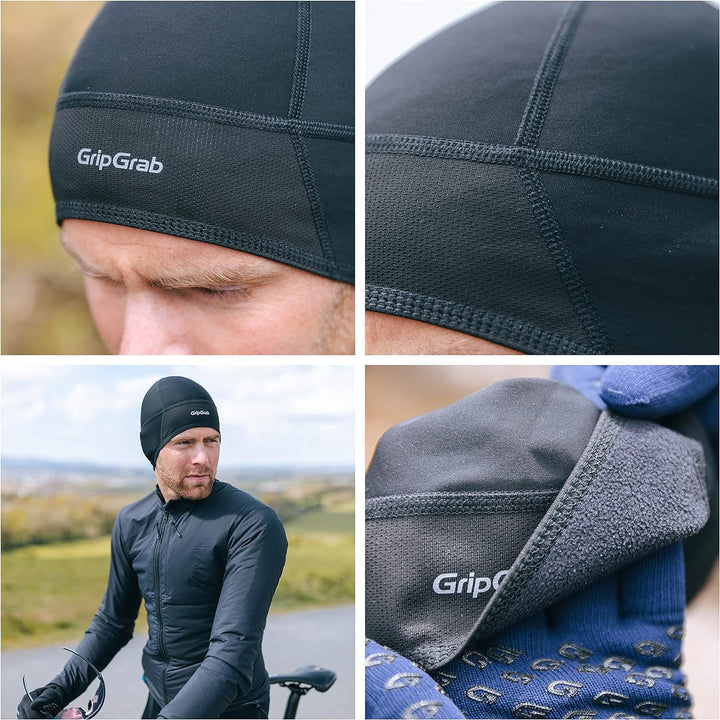 GripGrab Dünne Winter Fahrrad Unterhelm Mütze mit Winddichter Stirn Leichte Thermo Radsport Skull Ca