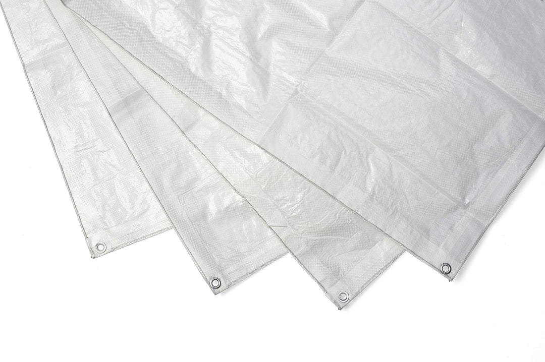 SEILFLECHTER - Bootsplane wasserdicht, 8x12m, weiss, 250 g/qm, UV-beständig, Abdeckplane mit Ösen, G