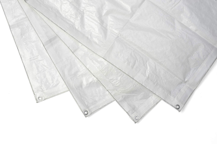 SEILFLECHTER - Bootsplane wasserdicht, 8x12m, weiss, 250 g/qm, UV-beständig, Abdeckplane mit Ösen, G