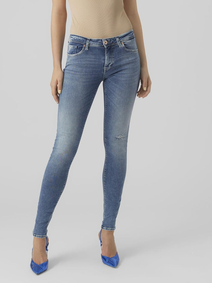 VERO MODA Damen Jeans XS Medium Blue Denim, XS Medium Blue Denim