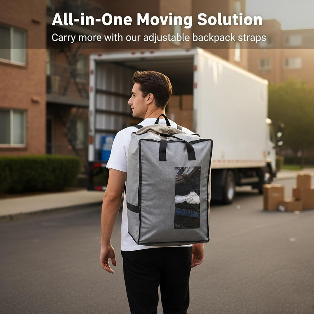 2Stück Vertikale Umzugstaschen, Grosse Aufbewahrungstasche, Wasserdicht mit Verstärkten Rucksackgurt