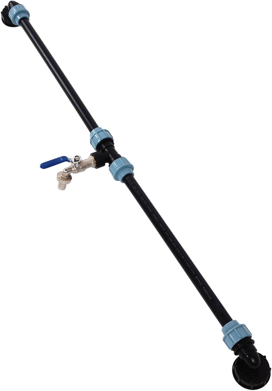 Fafeicy Ellenbogen-IBC-Adapter, Schwanenhals-Auslasshahnanschluss, 60 Mm Einlassdurchmesser, um Den