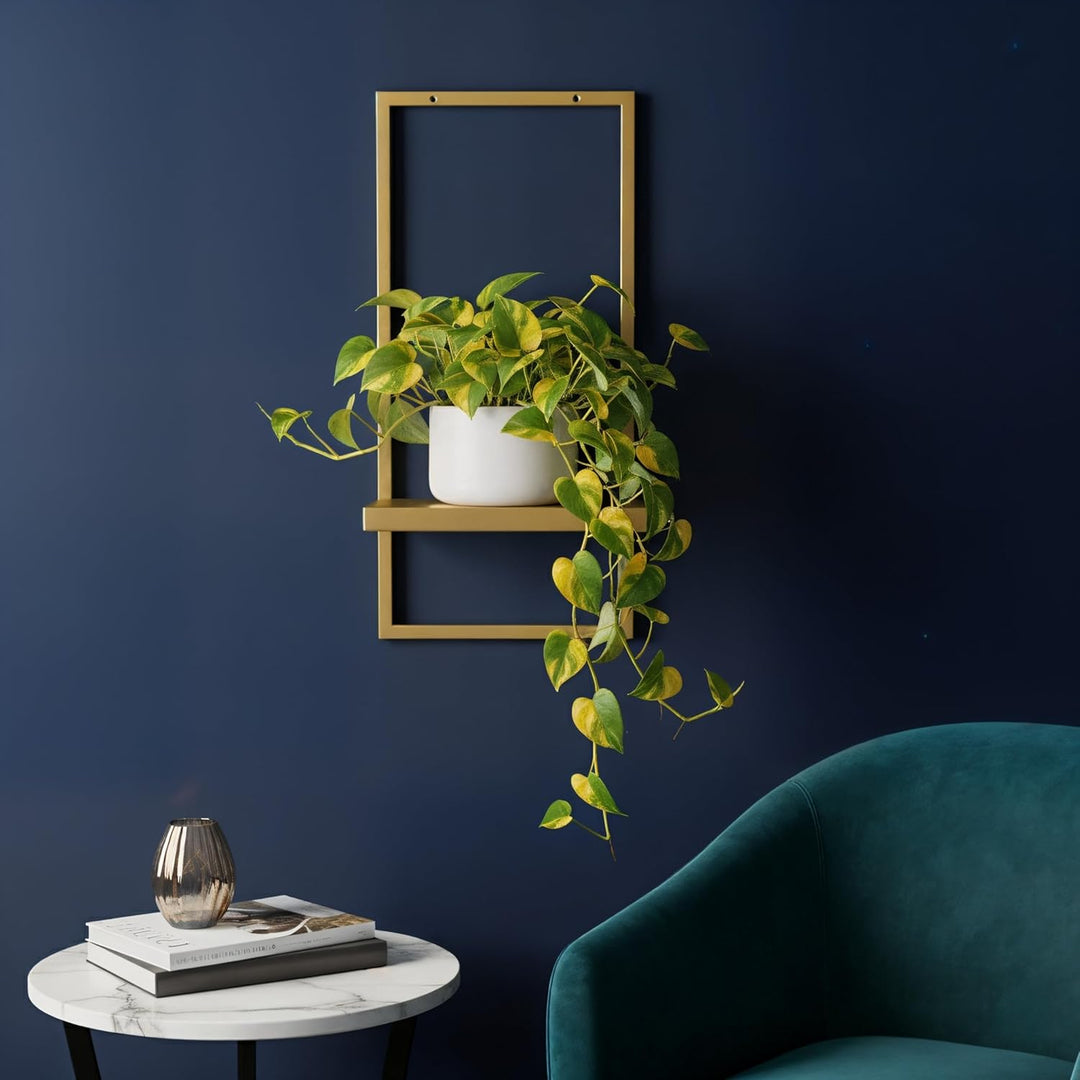 UNO RIPIANI Metall-Wandregal – Wandboard zur Wandmontage, pulverbeschichtet, modern, 20×21×40 cm, Ab