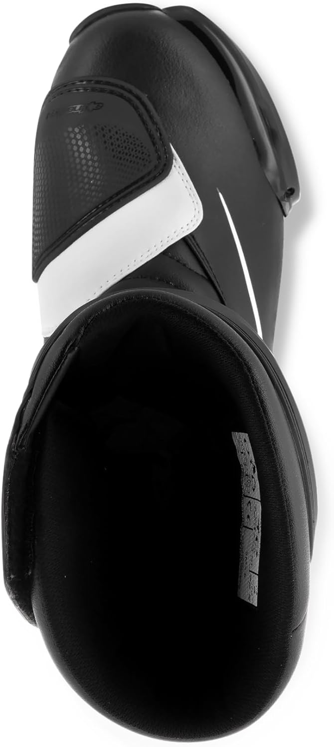 Alpinestars Unisex 1 Motorradstiefel 48 EU Schwarz Weiss, 48 EU Schwarz Weiss