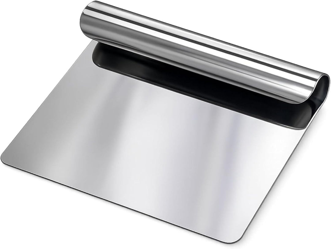 Edelstahl Schneidebrett 304 mit Edelstahlschaber, 30 x 40 cm, Hygienisch