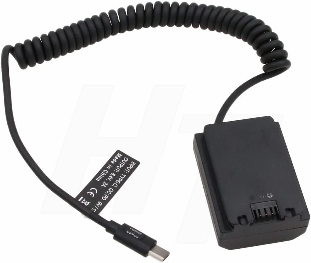 HangTon PD USB C auf NP-FZ100 Dummy-Akku für Sony Alpha 9 II, A9, A7R Ⅳ, A7R III, A7 III, A6600, FX3