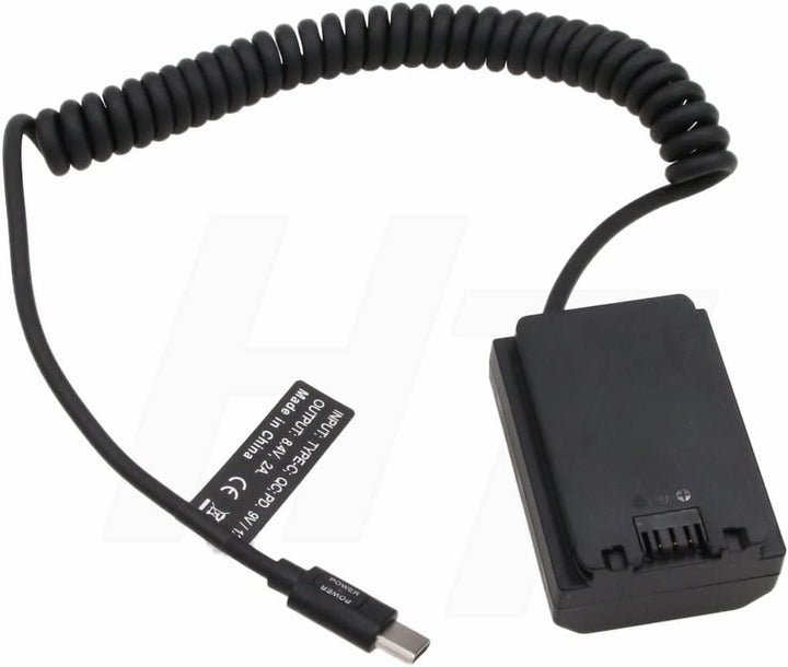 HangTon PD USB C auf NP-FZ100 Dummy-Akku für Sony Alpha 9 II, A9, A7R Ⅳ, A7R III, A7 III, A6600, FX3