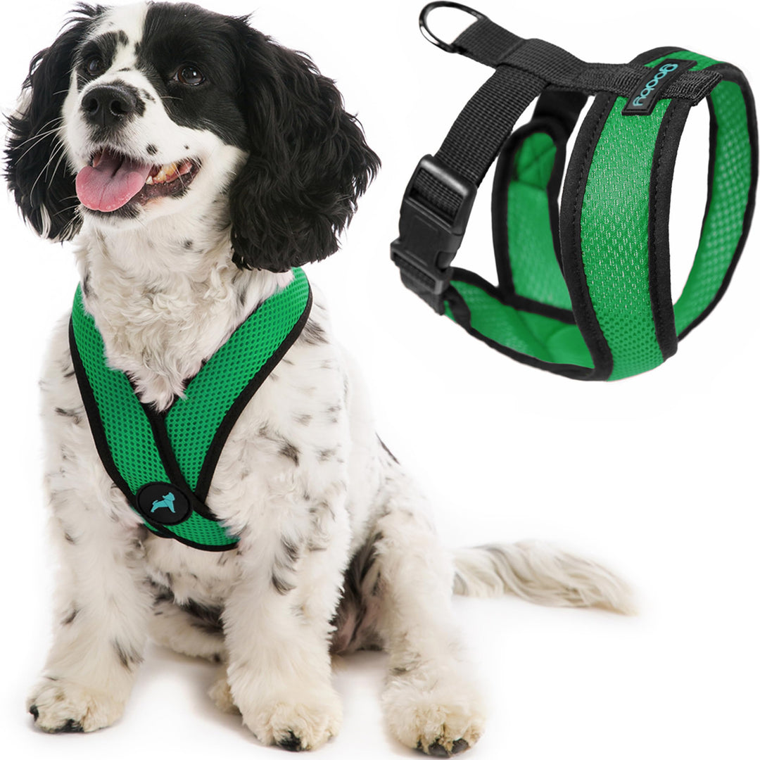 Gooby Comfort X Head in Harness,No Pull Small Dog Harness Patentierter Würgefreier X Rahmen,Unterweg
