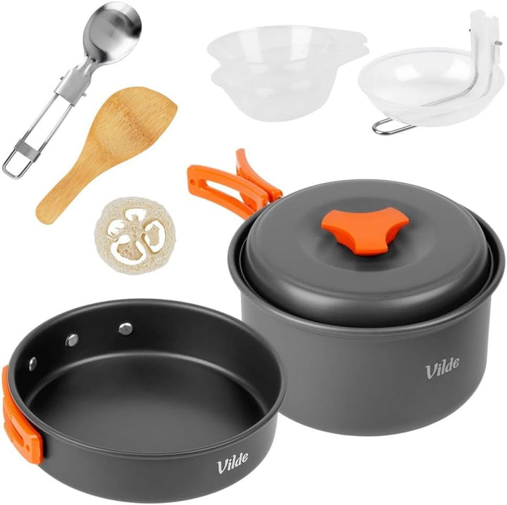 Vilde Camping Kochgeschirr Set Aluminium 10 teilig
