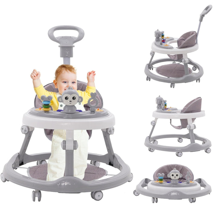 Lauflernhilfe Babywalker 5in1,mit Musikalisches Spielzeug und Herausnehmbarem Essteller,360-Grad-Räd