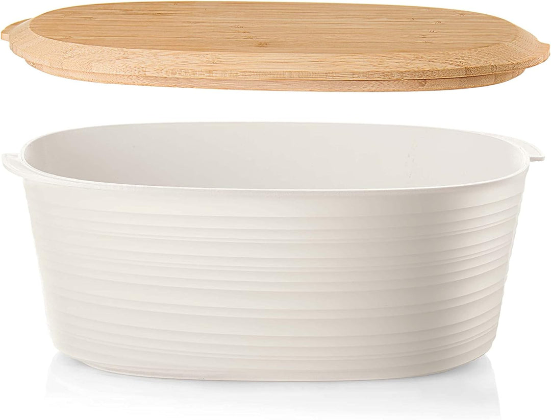 Guzzini - Tierra, Gebäckdose, Brotkasten - Milchweiss, 31,5 x 16,5 x 12,9 | 3 Liter - 197300156 Einh