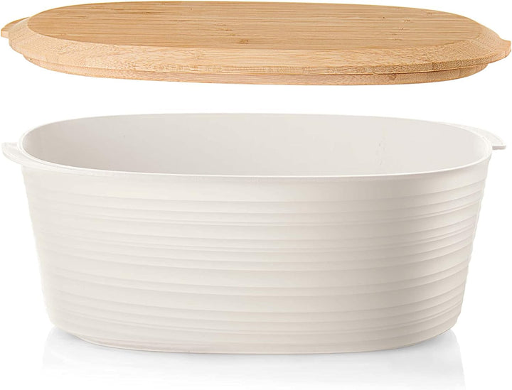 Guzzini - Tierra, Gebäckdose, Brotkasten - Milchweiss, 31,5 x 16,5 x 12,9 | 3 Liter - 197300156 Einh