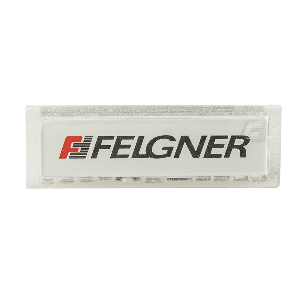 FELGNER Namensschild für JU Briefkästen | Aussenmass 67 x 22 mm | Stanzmass 61 x 18 mm | Sichtfeld a