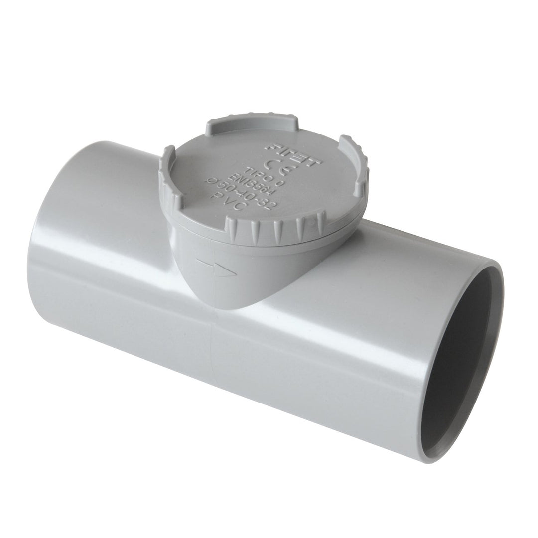 First Plast nrc50g Rückstauklappe aus PVC zum Kleben, grau, Durchmesser 50 mm 50 mm Grau, 50 mm Grau