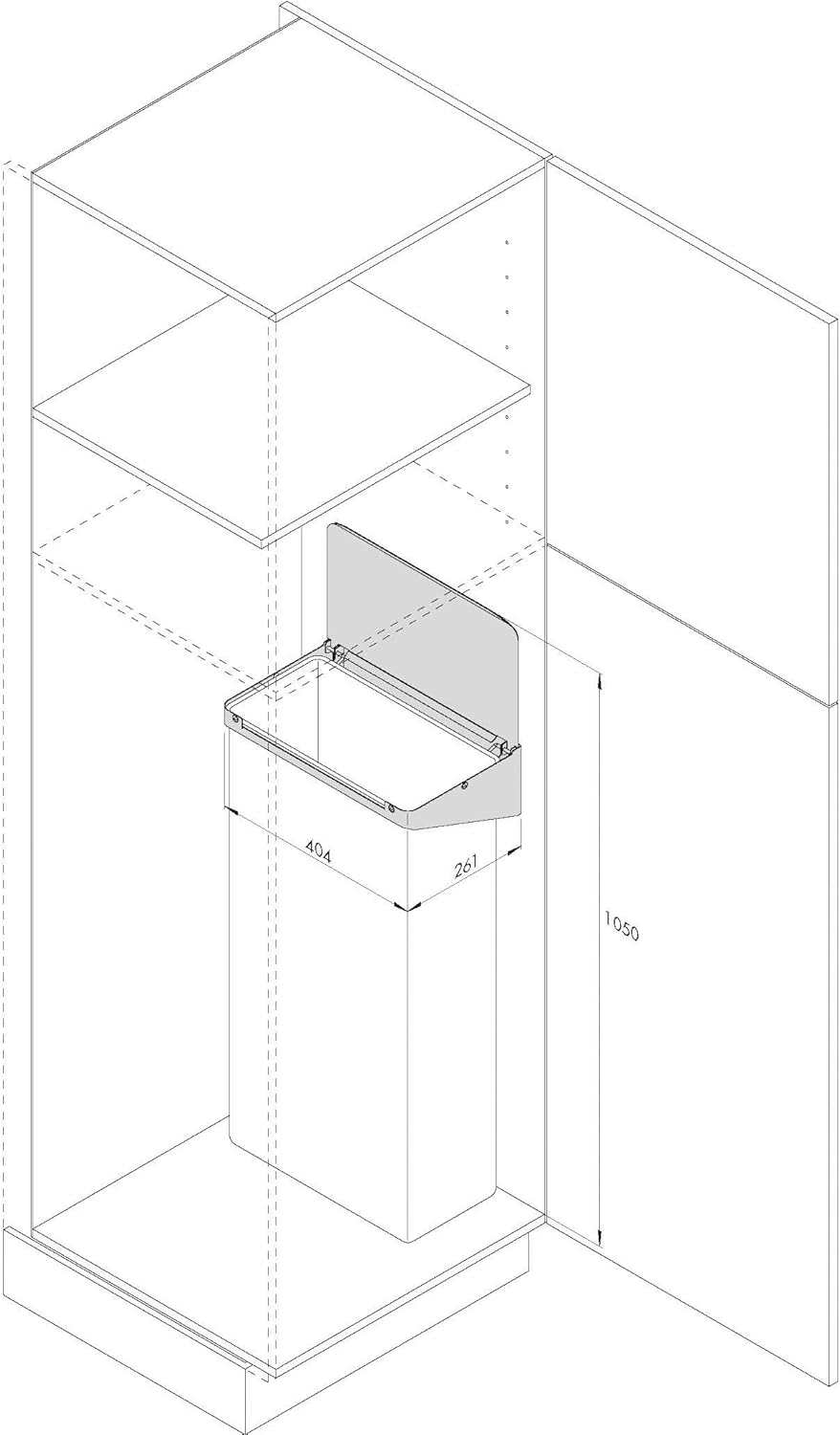 Hailo Müllsackhalter 3272121 | Einbau bzw Anbau Wertstoff Depot | Massive Bauweise aus Stahlblech |