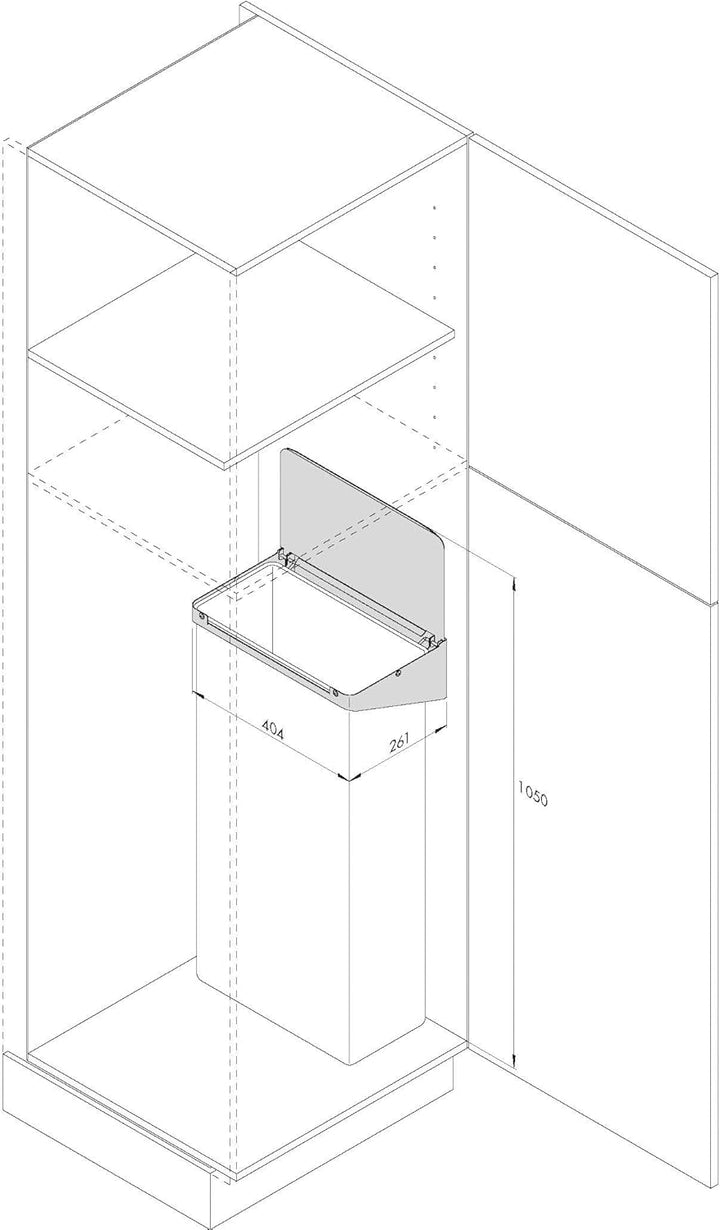 Hailo Müllsackhalter 3272121 | Einbau bzw Anbau Wertstoff Depot | Massive Bauweise aus Stahlblech |