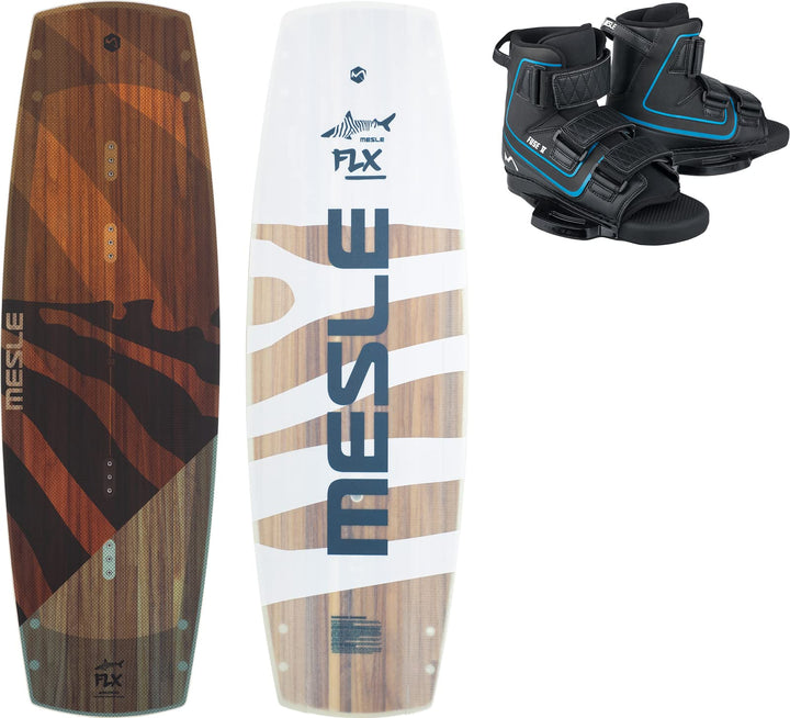 Mesle Wakeboard Set FLX II mit Fuse Bindung, Cable Park Pro Flex Board für Obstacles 132.0 Zentimete