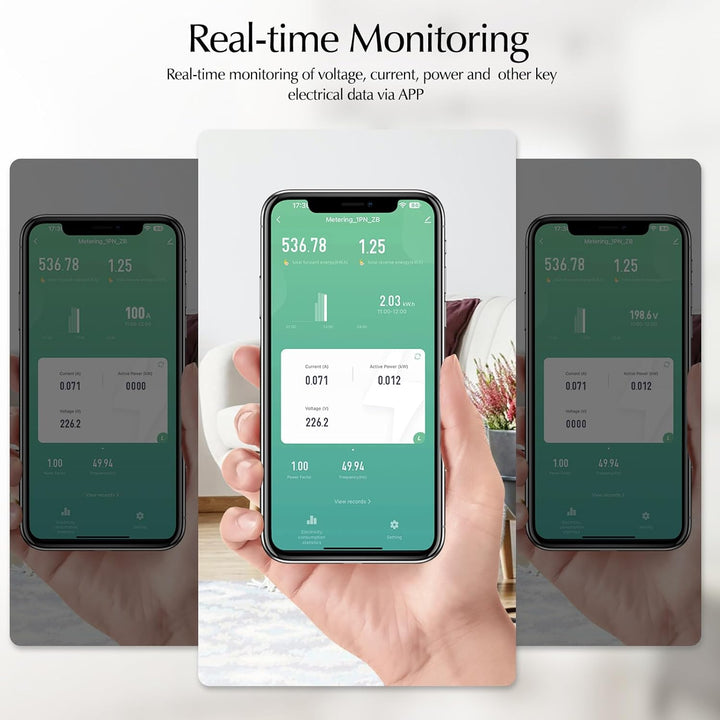 eMylo Smart Zibee Energiemessgerät Mini-Stromverbrauchsmessgerät 99% hohe Genauigkeit 1 Phasen Echtz