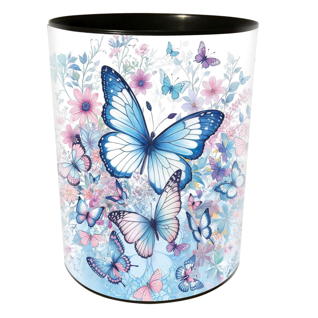 goldbuch 82 155 Papierkorb, Kunststoff, Blau-Weiss, 25 x 25 x 30 cm, Papierkorb