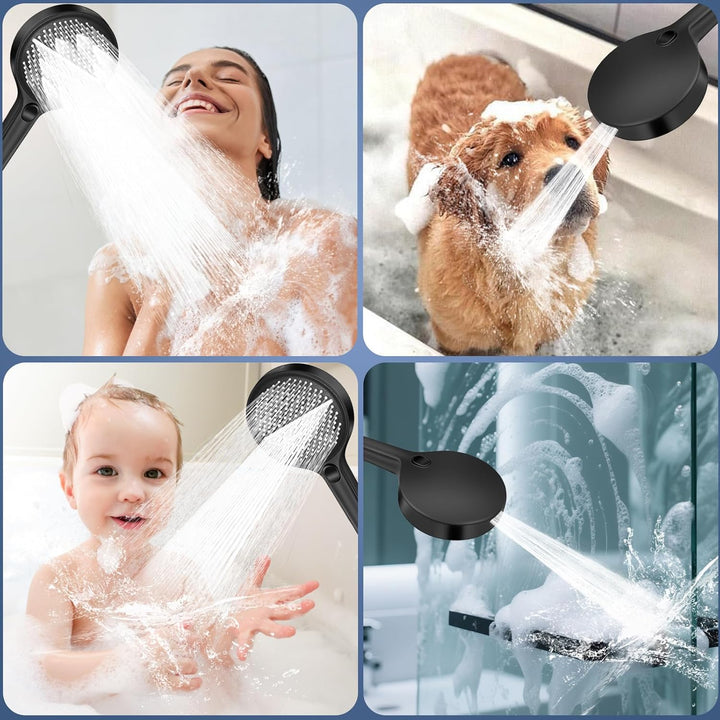 Duschkopf Hochdruck Duschkopf Gross 150mm Handbrause Wassersparender Regendusche 4 Strahlarten XXL D