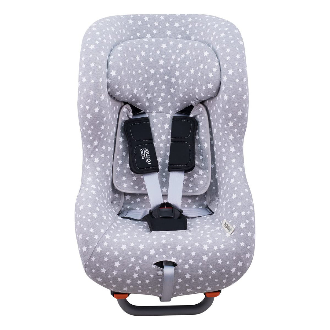 JYOKO KIDS Bezug kompatibel mit Romer Britax Max Way Plus (White Star), White Star