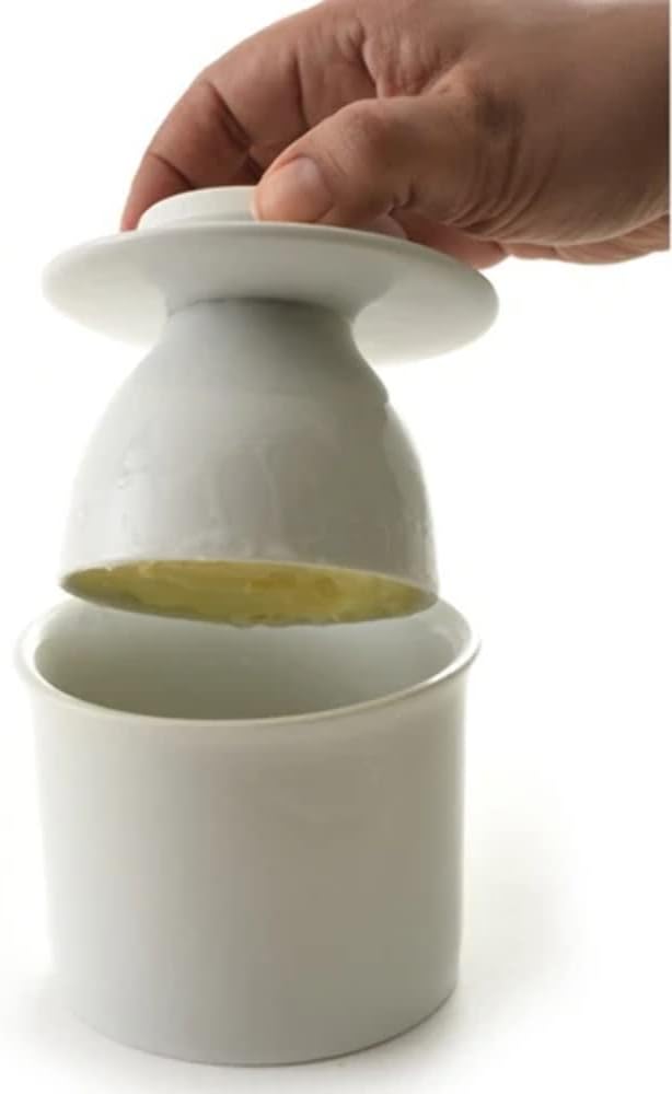 Norpro Porzellan-Butterdose, weiss, Weiss