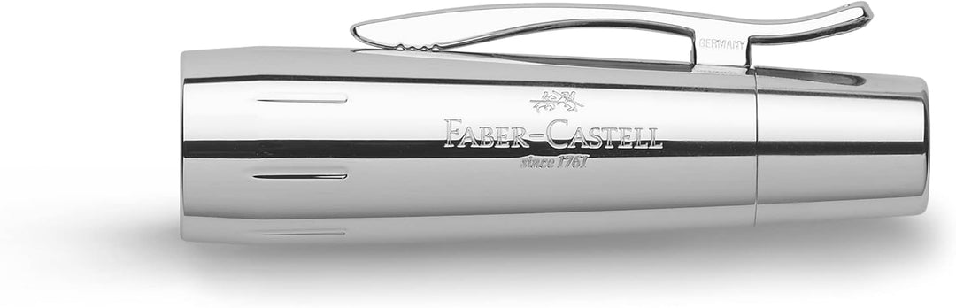 Faber-Castell 148215 - Tintenroller e-motion Holz/Chrom, Metallspitze 0,7 mm, inklusive Geschenkverp