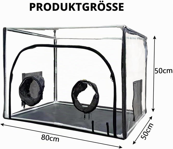 Still Air Box,Tragbares Mushroom Grow Kit, PVC Pilz-Wachstums-Set mit 2 Arm Ports, Faltbare Pilzzuch