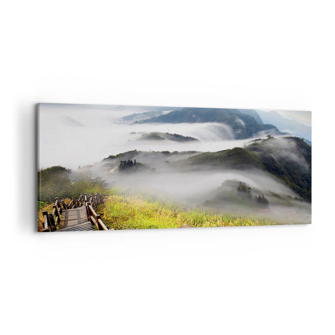 Wandbilder Dekoration Wohnzimmer Asien schönheit berg landschaft Panorama Bilder auf Leinwand 120x50