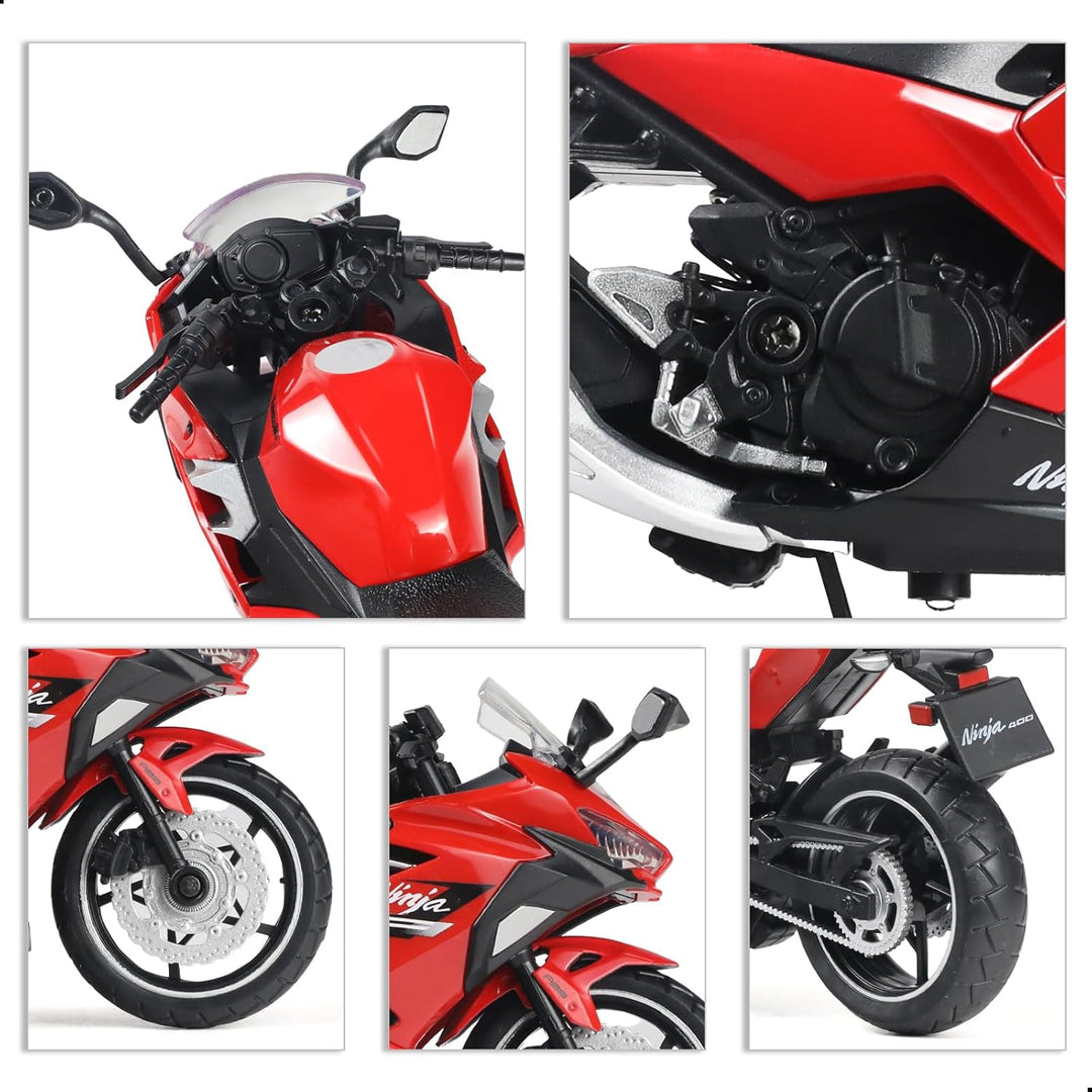 Massstab 1:12 Modell Motorrad Kompatible für Kawasaki Ninja 400 Kunststoff mit Druckguss Motorrad-Mo