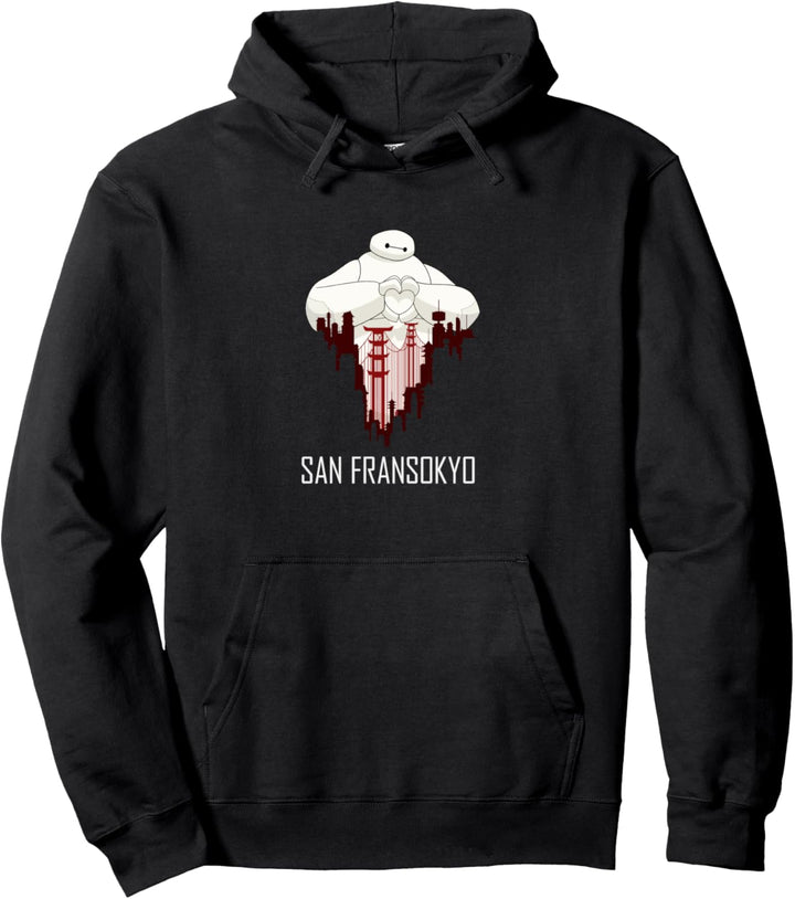 Disney Big Hero 6 Baymax San Fransokyo Love Pullover Hoodie