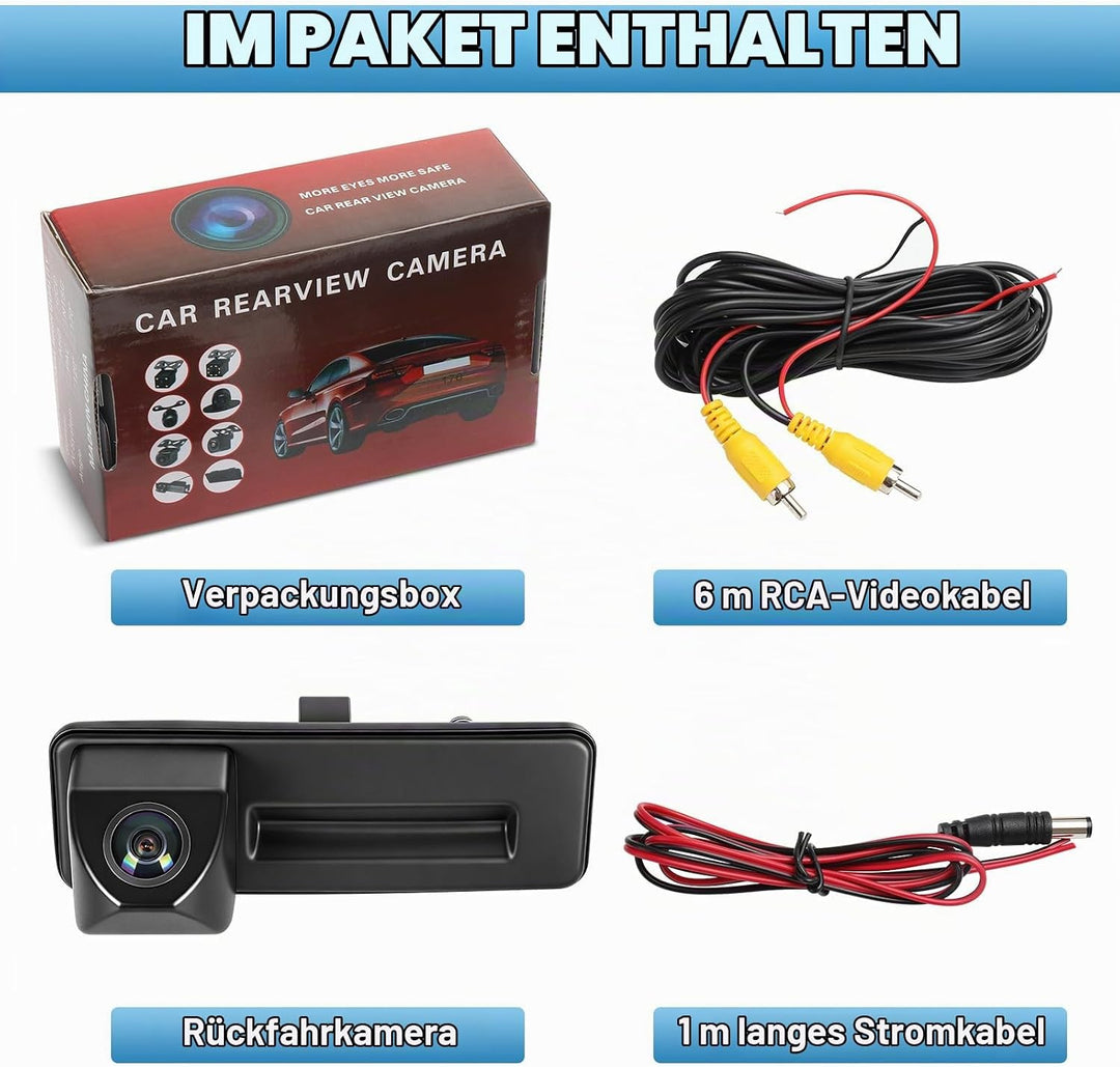 HD 1080P Auto Rückfahrkamera Ersatz für Skoda Octavia 2 3 Audi A5 2011-2014, 170 Grad Weitwinkel Aut