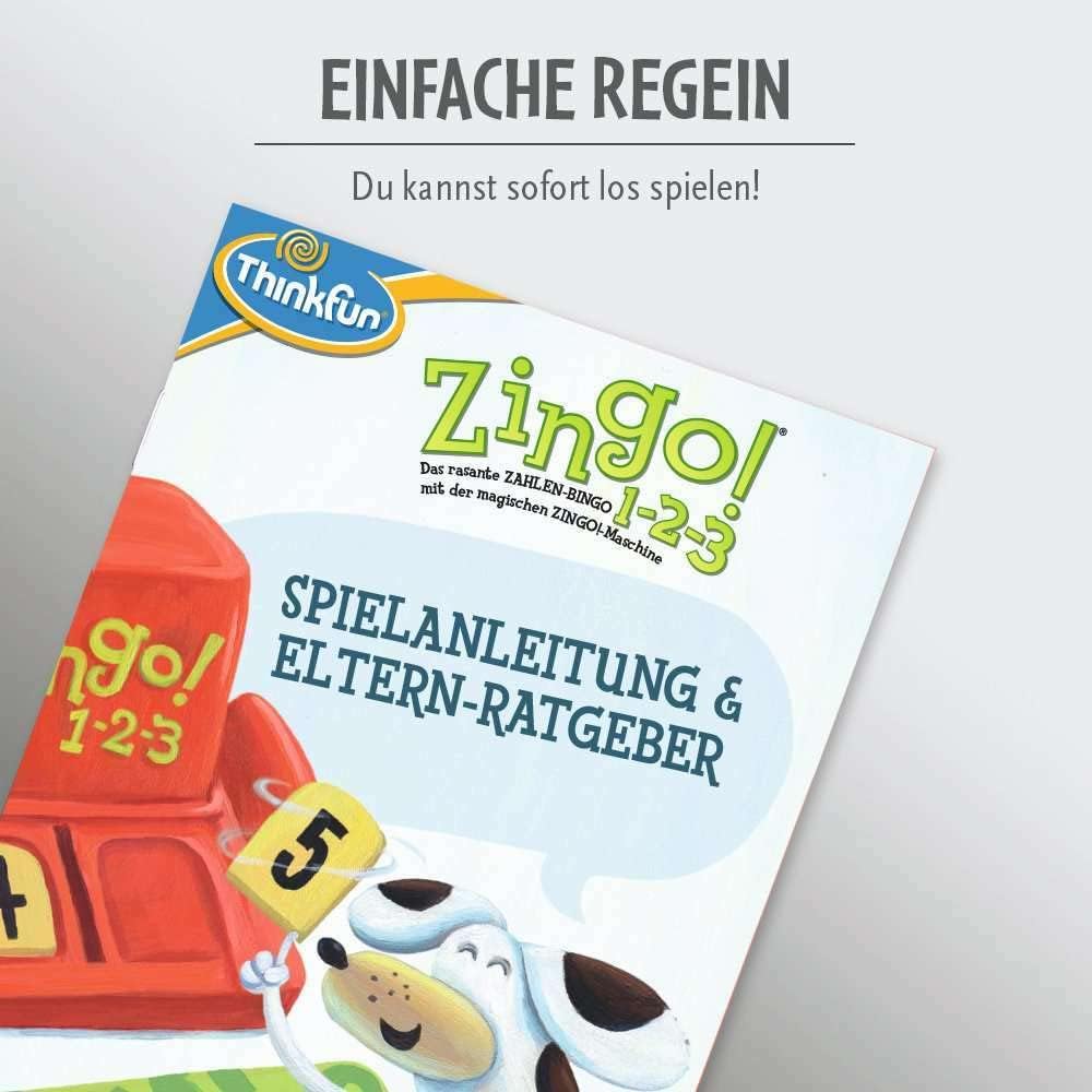 ThinkFun 76352 - Zingo® 1-2-3 - Das rasante Zahlen-Bingo ab 4 Jahren