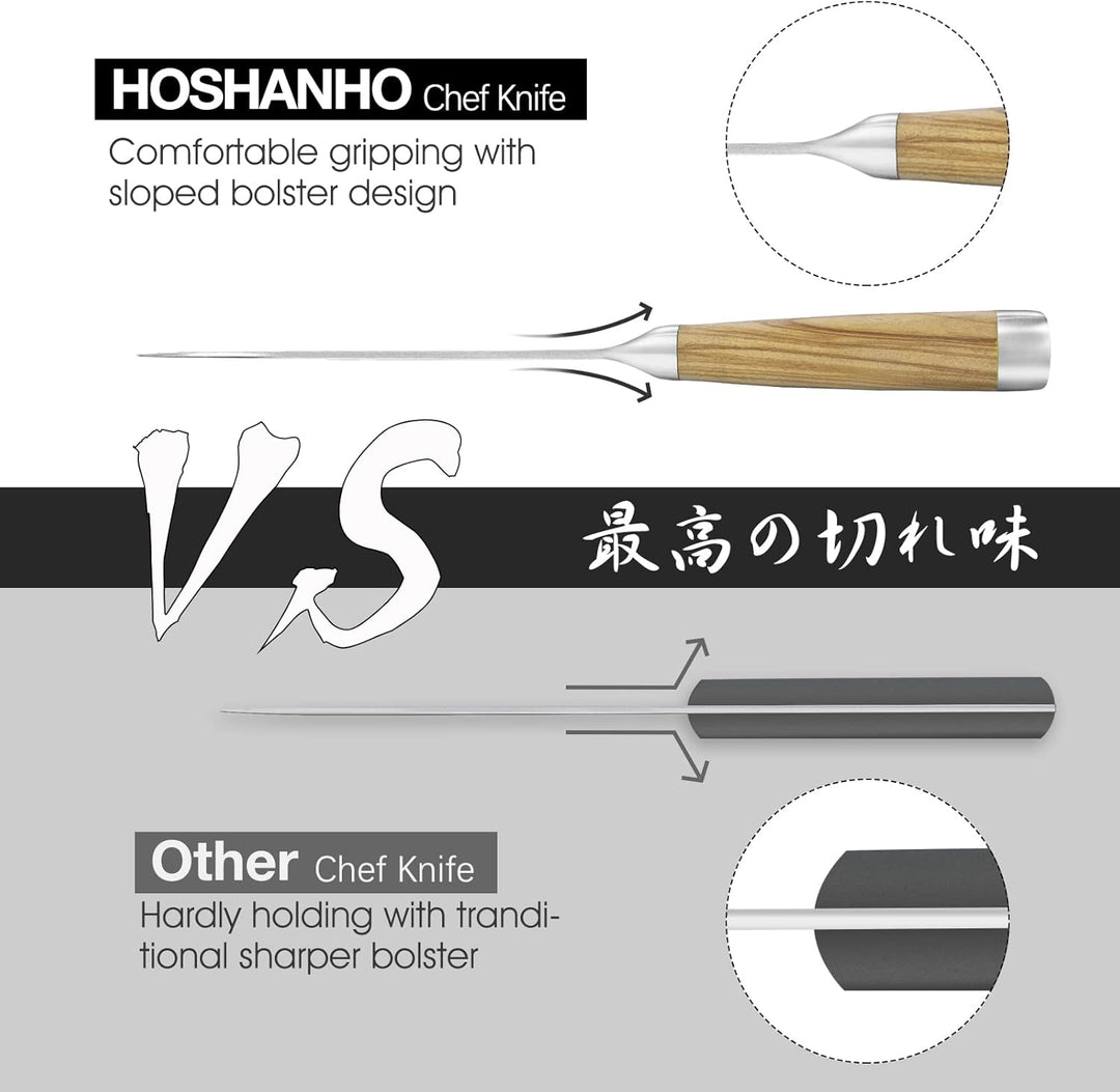 HOSHANHO Damastmesser Küchenmesser 20cm, 67 Schichten Damaststahl Kochmesser, Extra Scharfes Japanis