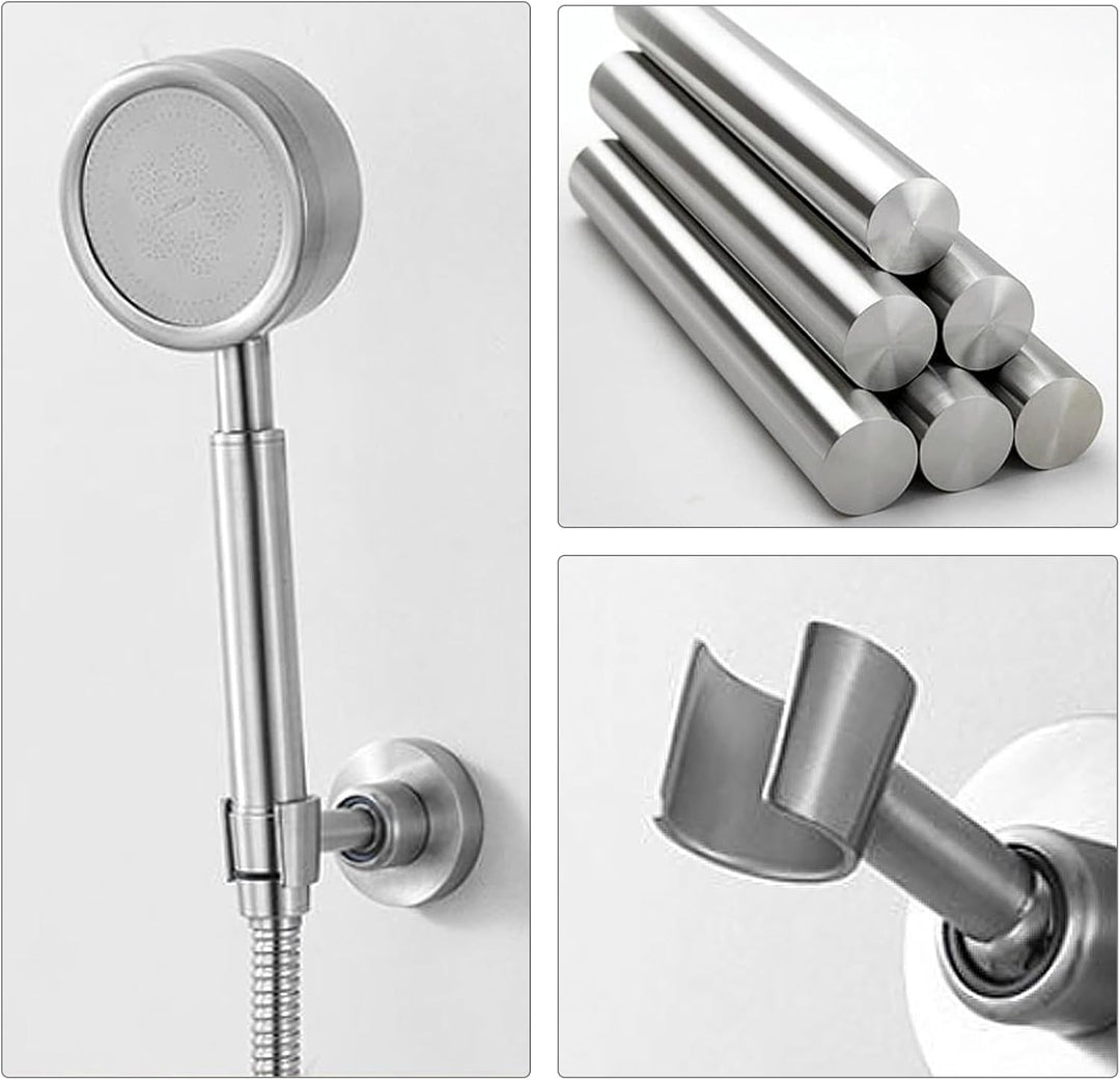 Handbrause Halterung, Verstellbarer Brausehalter, 360° Drehbar Duschkopfhalterung, Universel Edelsta