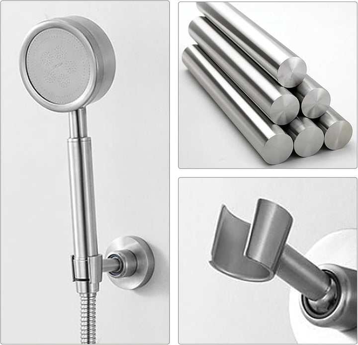 Handbrause Halterung, Verstellbarer Brausehalter, 360° Drehbar Duschkopfhalterung, Universel Edelsta