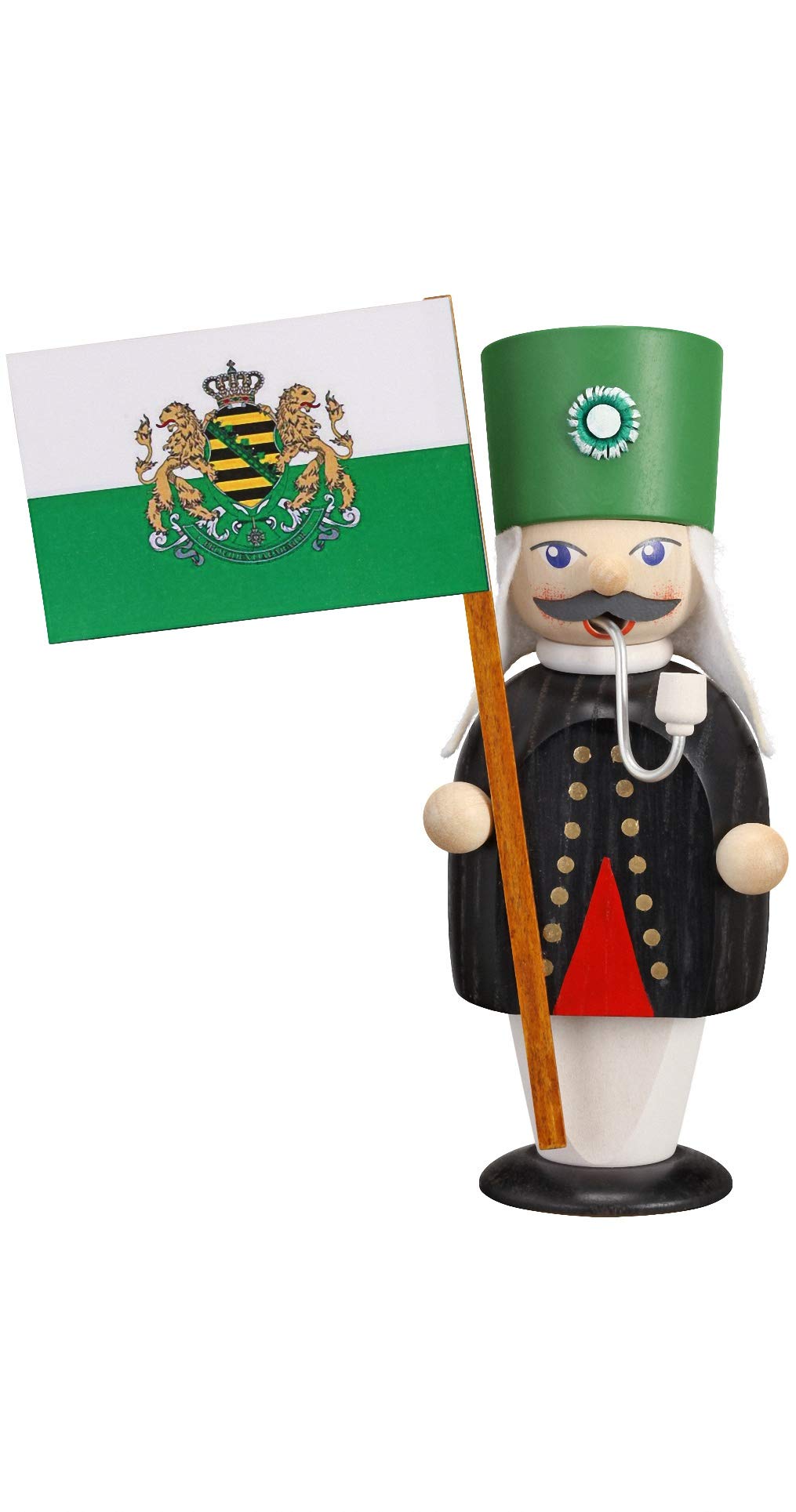Seiffener Volkskunst | Räuchermann Erzgebirge | Kleine Gesellen 16 cm | Räuchermännchen | Original E