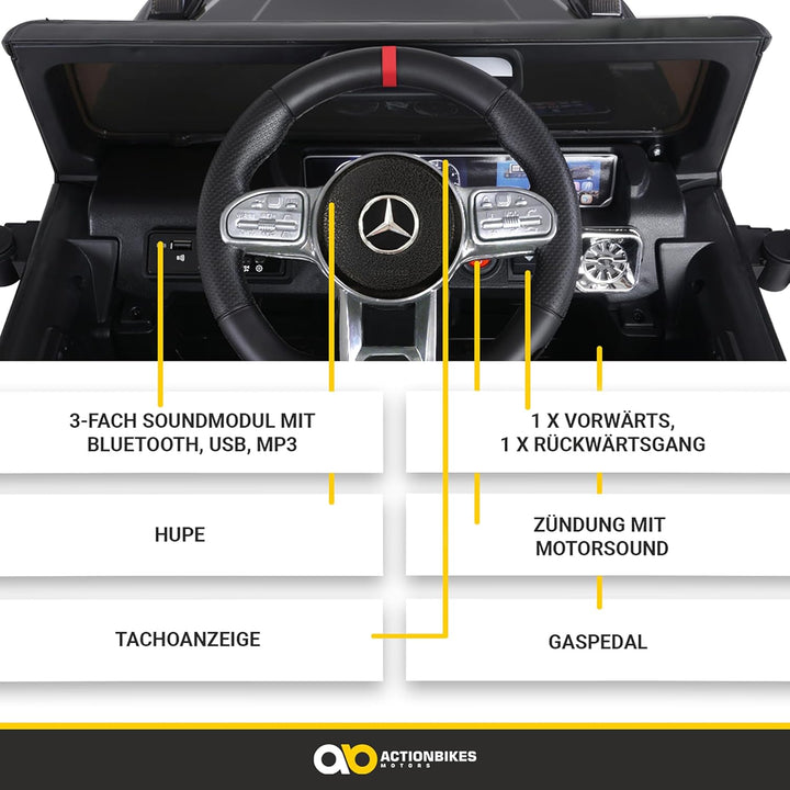 Actionbikes Motors Kinder Elektroauto Mercedes AMG G63 | 2,4 Ghz Fernbedienung - Lizenziert - Kinder