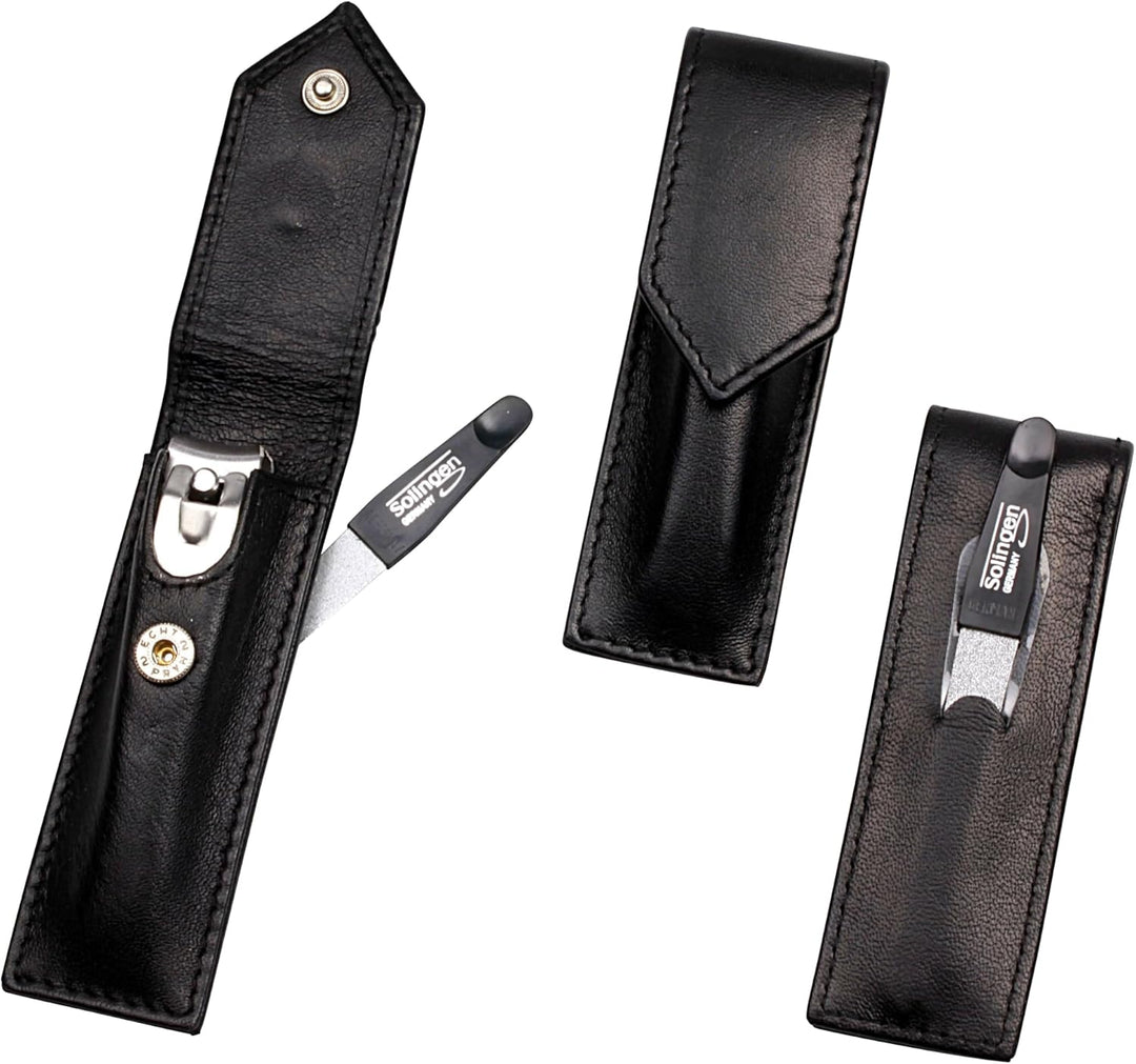 Sonnenschein by Hans Kniebes - Maniküre Set 2-teilig - Nagelknipser und Nagelfeile - Kompaktes Etui