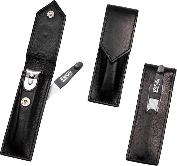 Sonnenschein by Hans Kniebes - Maniküre Set 2-teilig - Nagelknipser und Nagelfeile - Kompaktes Etui