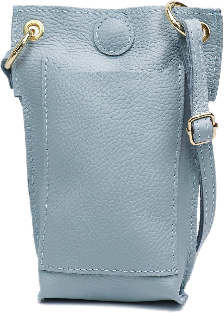 SH Leder Damen Echtleder Umhängetasche Handytasche Geldbörse Multifunktion Beutel Mini Bote Abnehmba