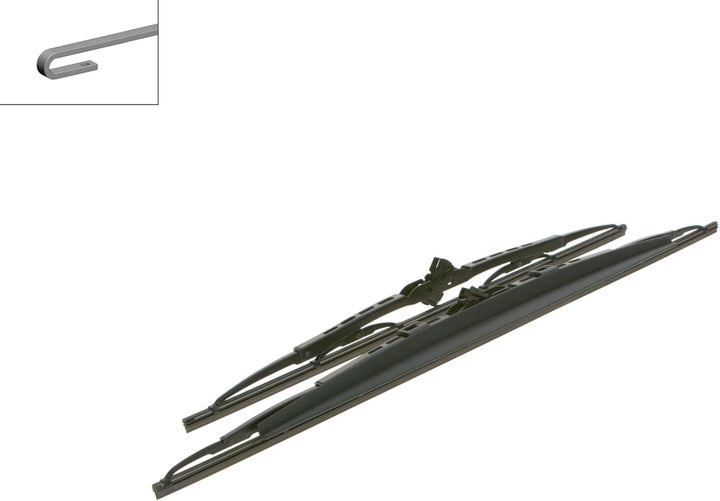 Bosch Scheibenwischer Super Plus Spoiler SP24/19S, Länge: 600mm/475mm − Set für Frontscheibe - Nur f