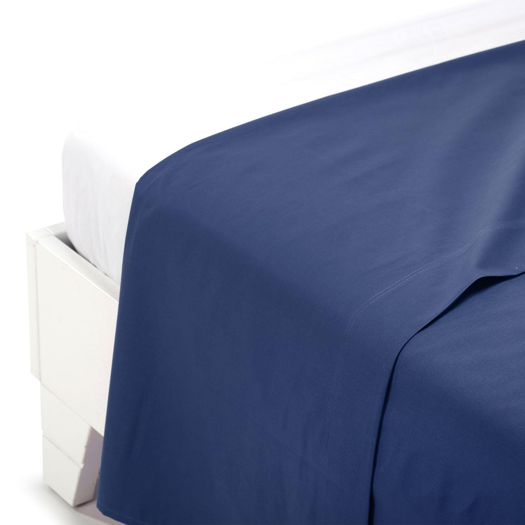 Caleffi Baumwolle, einfarbig, Oberlaken, Blau, Doppelbett 160 x 190 cm Blau, 160 x 190 cm Blau