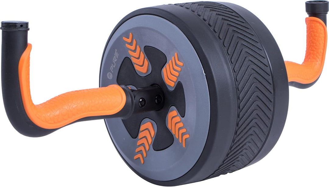 Pure2Improve Unisex-Adult 2 in 1 Core Training Bauchrad & Kettlebell Bauchrad/Kettlebell, Schwarz, E
