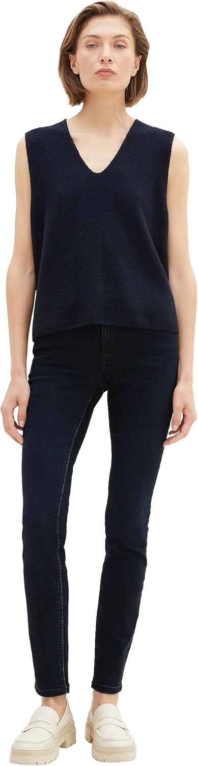 TOM TAILOR Damen Alexa Skinny Jeans 25W / 30L 10173-dark Stone Blue Black Denim, 25W / 30L 10173-dar