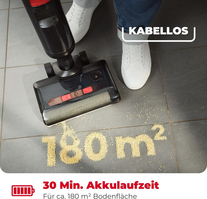 Vileda PureClean S5 Plus - Kabelloser Nass- & Trockensauger mit Zubehör - 3-in-1 Kehren, Saugen & W